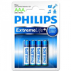 4 piles alcalines LR03/LR3 AAA Philips Extreme Life