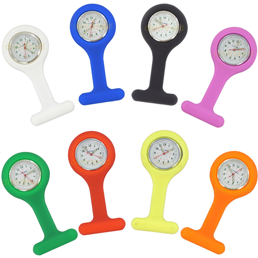3 Montres à Gousset D’infirmière - Avec Clip Silicone, Cadran Lisible - Pour Professionnels De Santé, étudiants