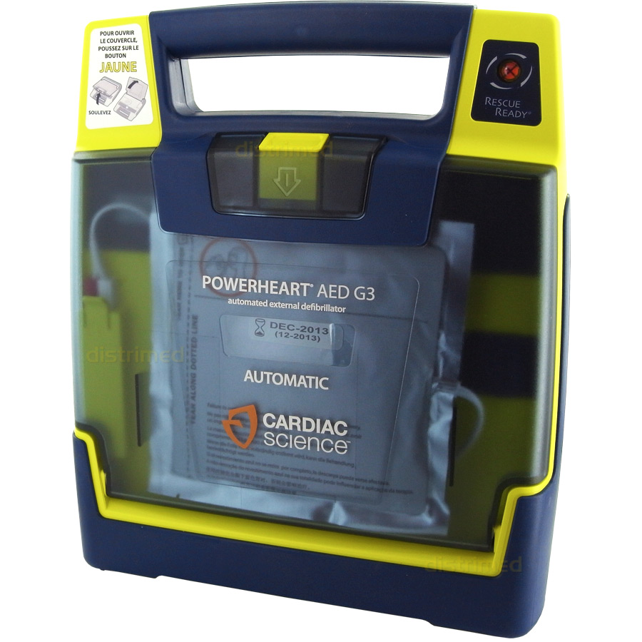 Pack complet défibrillateur G3 Plus Cardiac Science, armoire murale