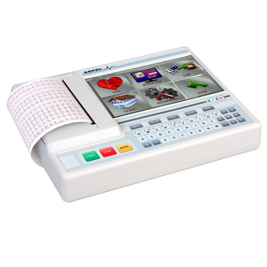 ECG Electrocardiographe 12 pistes ASPEL Ascard Grey Wifi ECG compact à