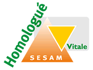 Vrifiez la prsence du logo Homologu SESAM Vitale sur votre lecteur
