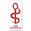 Caduce Aide-soignant(e)- Fixation lectrostatique