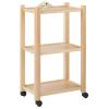 Guridon mdical 3 plateaux en bois naturel Ecopostural