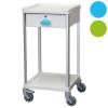 Gu�ridon de soins R�sine 400 x 400 - 2 plateaux + 1 tiroir