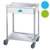 Gu�ridon de soins R�sine 600 x 400 - 2 plateaux + 1 tiroir