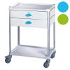 Gu�ridon de soins R�sine 600 x 400 - 2 plateaux + 2 tiroirs