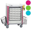 Chariot de distribution de mdicaments DIN NEOP 600 x 400 - 28 lits
