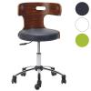 Chaise pivotante design dossier bois � roulettes Teqler