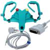 Ceinture ECG � anses avec c�ble patient int�gr� Levmed (connecteur type D avec vis)