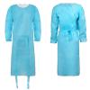 Blouse mdicale bleue non tiss avec poignets lastiques (sachet de 10)