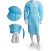 Blouse mdicale bleue non tiss avec poignets lastiques (sachet de 10)
