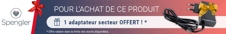 Avec l'achat de ce produit un adaptateur secteur offert