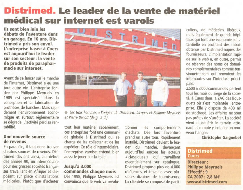Distrimed : Le journal des entreprises 2009