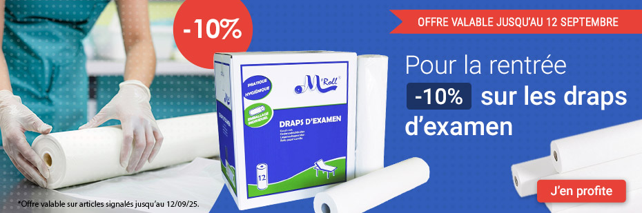 -10% sur une slection de drap d'examen