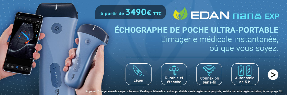 Edan Nano : chographe de poche ultra-portable. L'imagerie mdicale instantane, o que vous soyez.