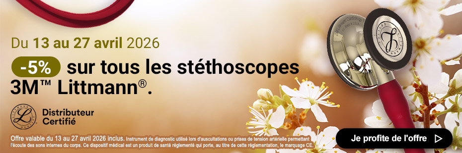 Promotion : du 13/04 au 27/04 -5% sur tous les st�thoscopes Littmann