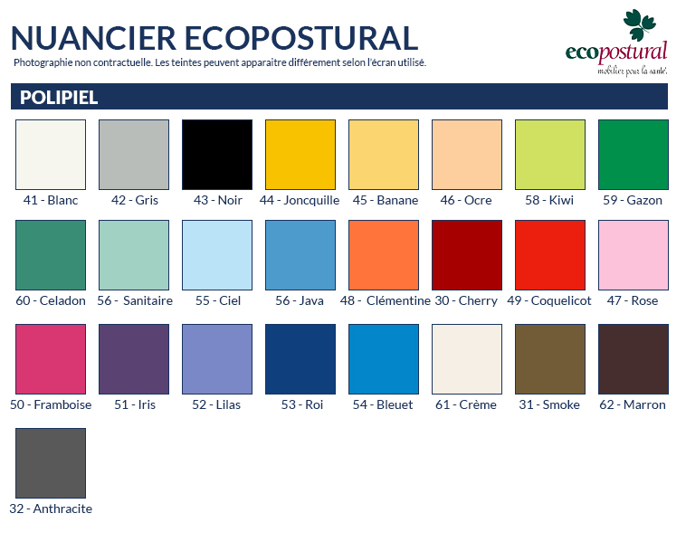 Coloris sellerie Ecopostural