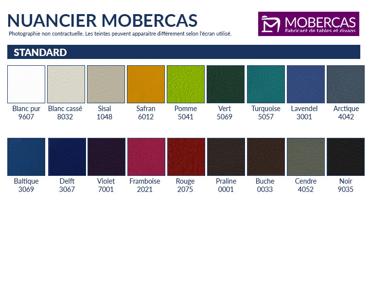 Coloris sellerie Mobercas