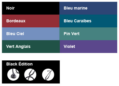 Distrimed : Coloris des stéthoscopes 3M Littmann