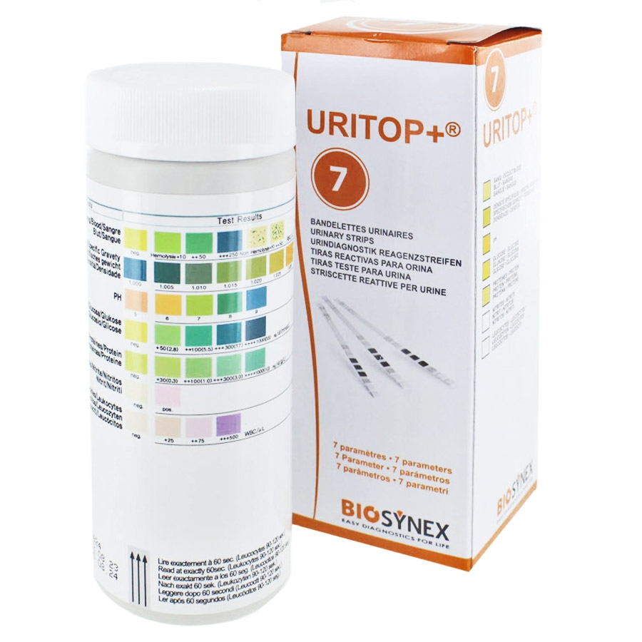 Bandelettes urinaires multi-paramètres Uritop Plus