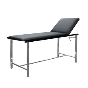 Divan d\'examen hauteur fixe en acier chrom