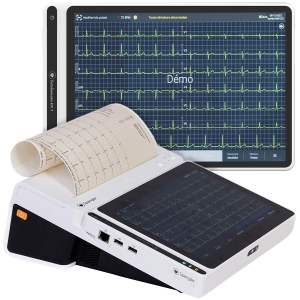Tablette ECG Cardiomate Evi 10 pouces Spengler avec base imprimante - 18 drivations