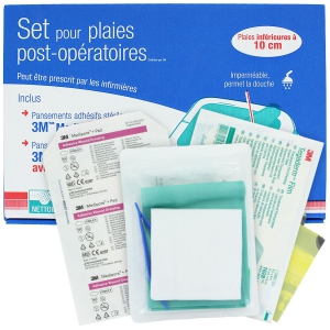 Set de soin pour plaies post-opratoires infrieures  10 cm