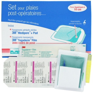 Set de soin pour plaies post-opratoires suprieures  10 cm