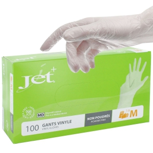 Gant d'examen vinyle Taille M - Boîte de 100 gants - Euronyl