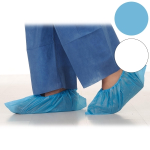 Couvre-chaussures polythylne bleu ou blanc (sachet de 100)