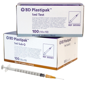 Seringue BD Plastipak 1ml Seringues à tuberculine Becton Dickinson