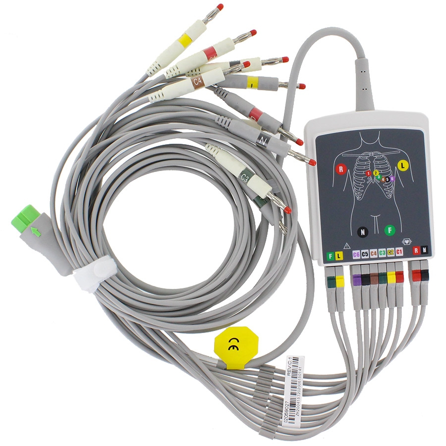 Câble patient à fiches banane pour ECG Cardioline