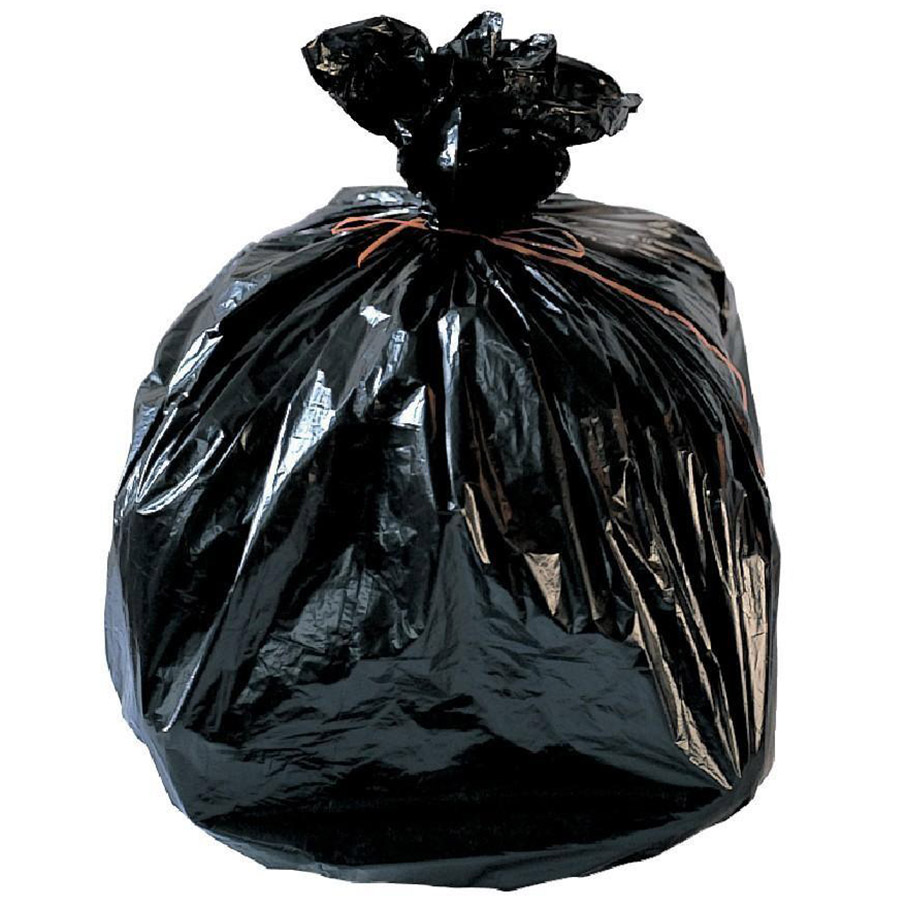 sac poubelle dassainissement portable grand ménage jetable en plastique noir sacs poubelle 100x120cm plat/sans pollution Sacs poubelle ours 50kg 