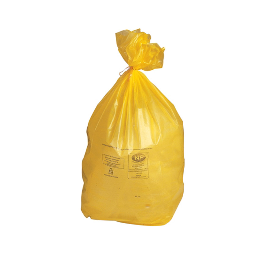 Sac Poubelle 110L Jaune - 40 microns - Carton de 200 Sacs - Delaisy Kargo