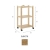 Guridon mdical 3 plateaux en bois naturel Ecopostural
