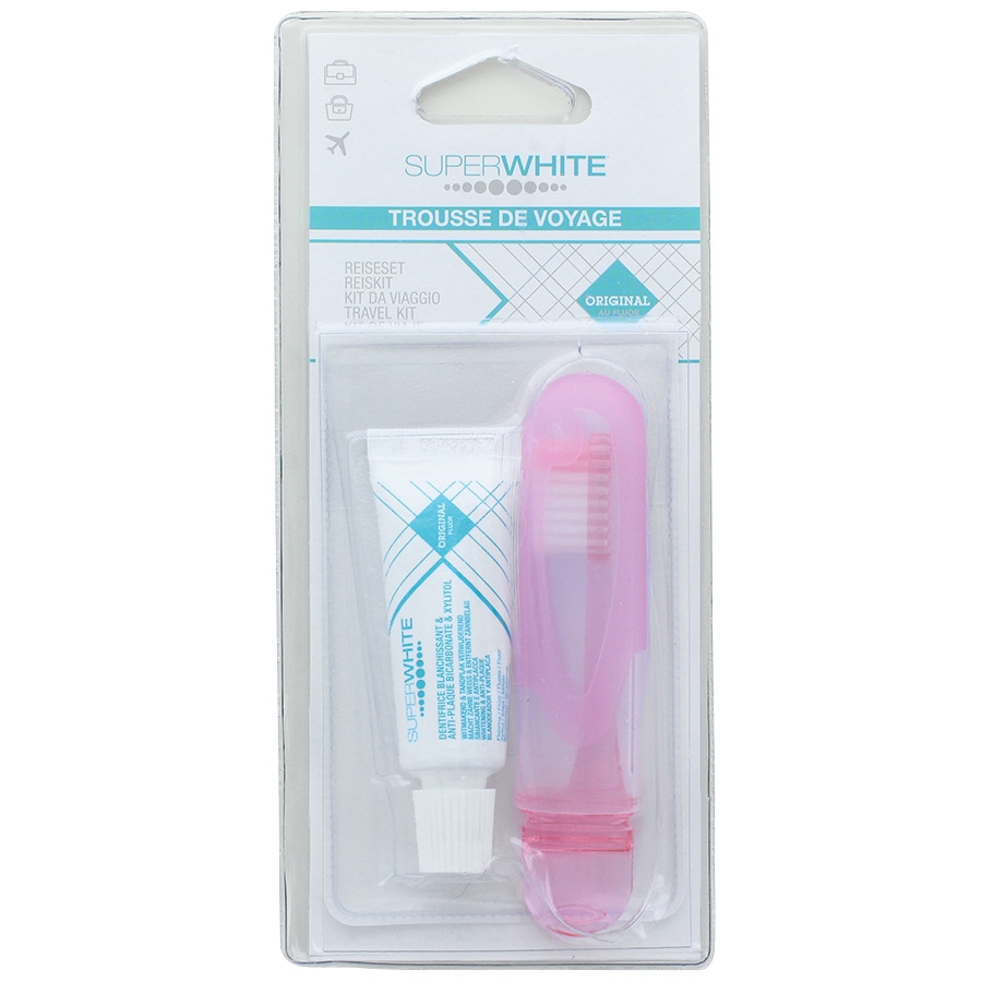 Ensemble De Dentifrice Avec Brosse À Dents Et Bain De Bouche Lacer De Voyage  (4 Pièces) à Prix Carrefour