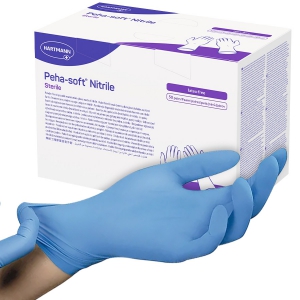 Gants nitrile non poudrs striles Hartmann Peha-Soft (boite de 50 paires)