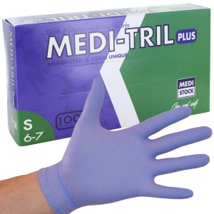 Gants nitrile non poudrés non stériles Medi-Tril Plus (boite de 100)