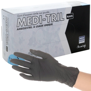 gants nitrile non poudrés non stéries manchette extra longue