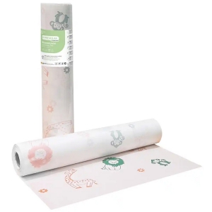 Drap d\'examen plastifi motifs enfant - 12 rouleaux 100% ouate - 130 formats (50x38 cm)