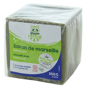 Cube savon de Marseille Green Laveur - 300 g