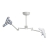Lampe double de petite chirurgie avec fixation plafond Triango Fokus 100-3 C Duo