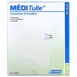 Pansement gras strile, tulle gras, Mditulle