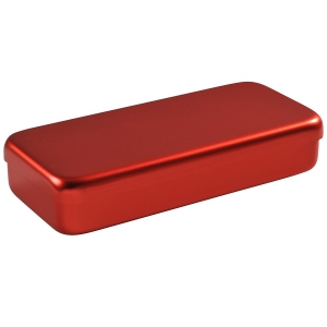 Boîte de stérilisation en aluminium - couleur rouge