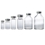 Flacons striles en verre transparent