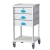 Guridon de soins Rsine 400 x 400 - 2 plateaux + 3 tiroirs