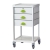 Guridon de soins Rsine 400 x 400 - 2 plateaux + 3 tiroirs
