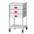 Guridon de soins Rsine 400 x 400 - 2 plateaux + 3 tiroirs