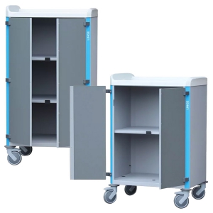 Chariots de distribution du linge Neop Clean avec porte - 2 ou 3 niveaux