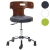 Chaise pivotante design dossier bois � roulettes Teqler